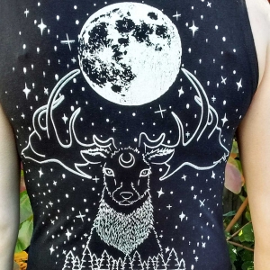 Stag Moon Goddess Vest