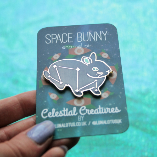 Space Bunny Hard Enamel Pin