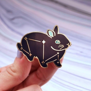 Space Bunny Hard Enamel Pin Constellation