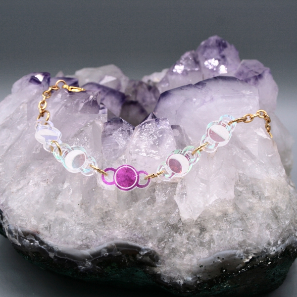 Moonbeam Bracelet Iridescent Moon Phase Jewellery