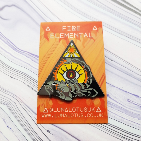 Scorpion Fire Elemental Pin