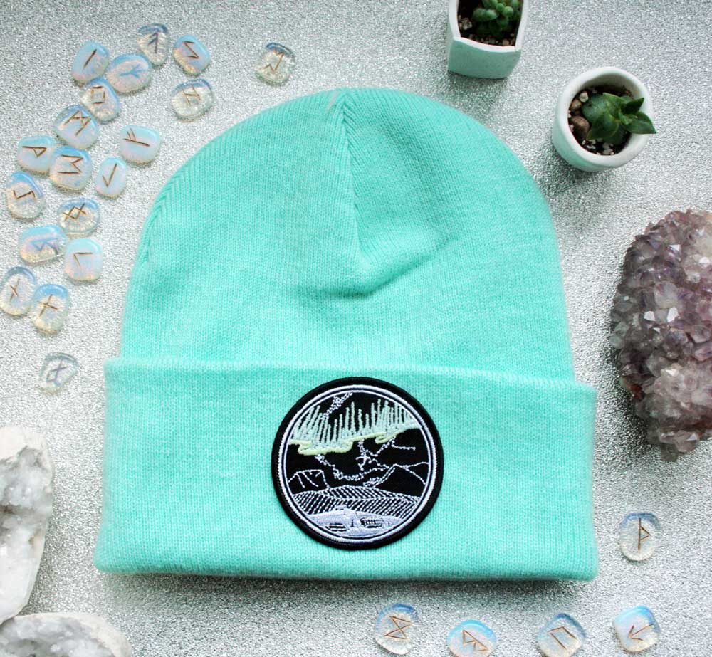 northern lights glow in the dark hat northern lights glow in the dark hat