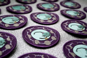 Space Cat Iron On Patch