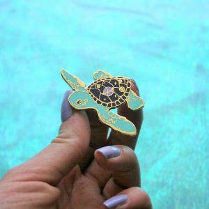 Space Turtle Hard Enamel Pin