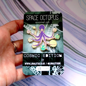 Space Octopus Enamel Pin Cosmic Edition
