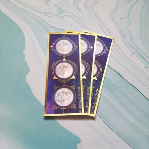 Moon Phase Gold Bookmark
