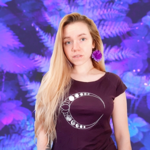 Luna Lotus Bamboo Purple Yoga T Shirt