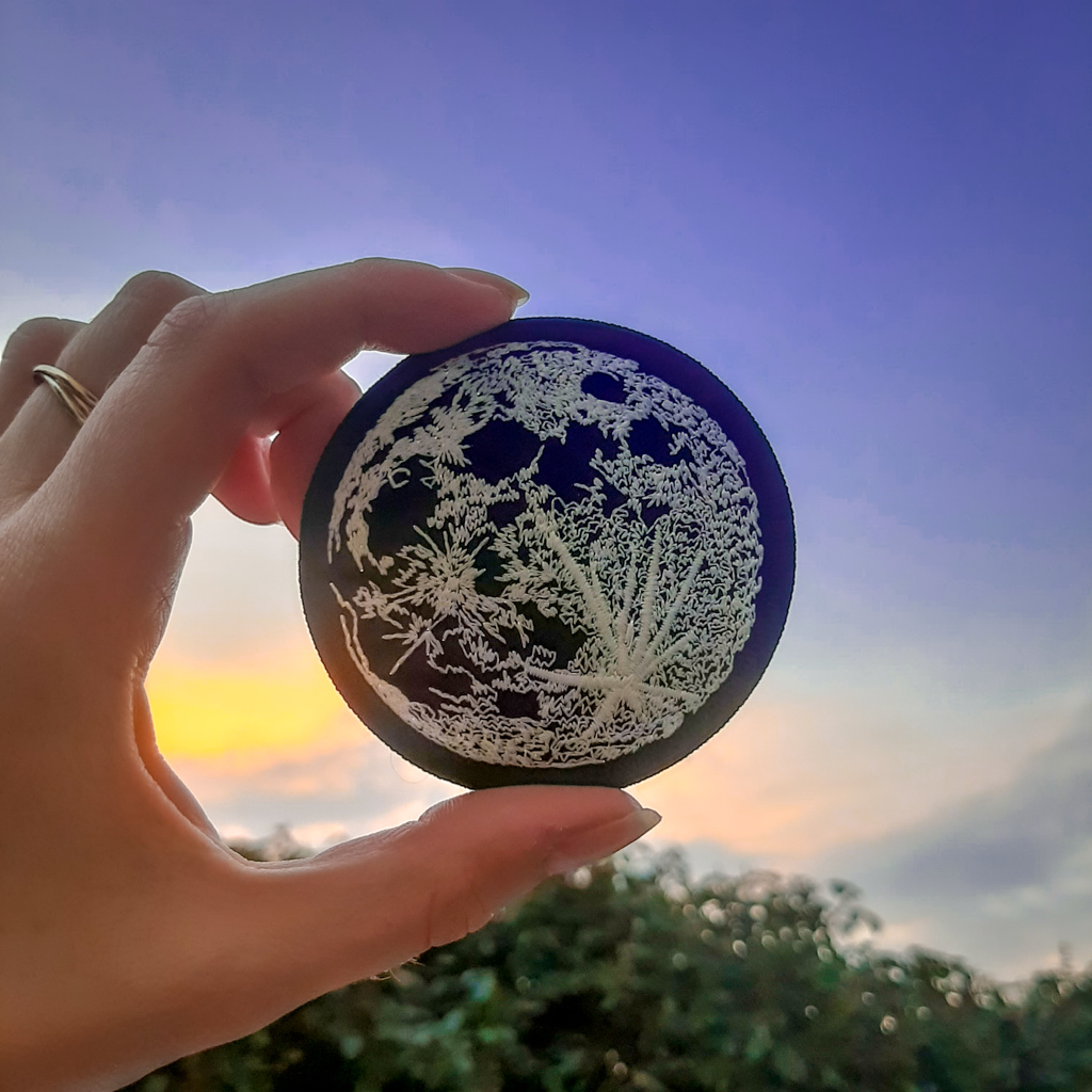 Luna Lotus Glow in the Dark Moon Patch